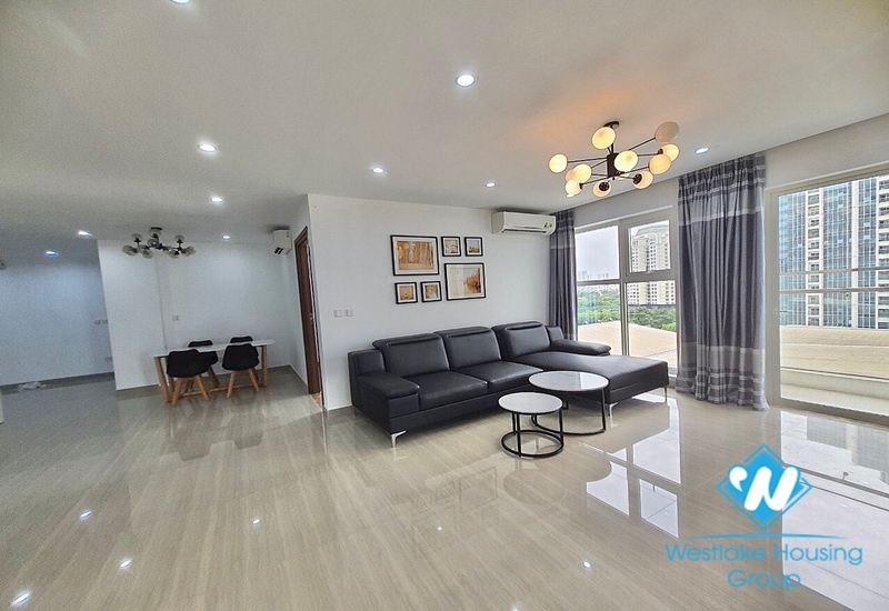 A brand new and semi-furnished 3 bedroom apartment for rent in Ciputra